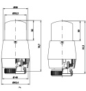 Głowica termostatyczna M30x1,5 KIDS fioletowy/zielony/żółty