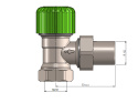 Zawory kątowe termostatyczne ekonomiczne ECON PONY