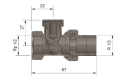 Zawór prosty termostatyczny ekonomiczny ECON PONY