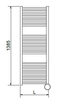 Grzejnik elektryczny LISA 1385/400 Cordivari biały