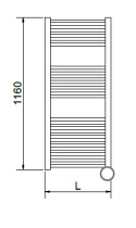 Grzejnik elektryczny LISA 1160/400 Cordivari czarny