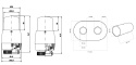 Zawór termostatyczny do grzałki INTEGRA DUO biały lewy Cu All in One rozeta owalna