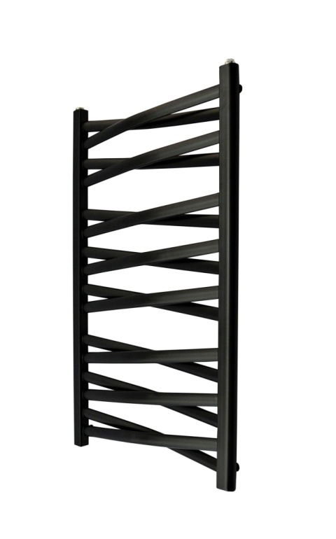 Grzejnik łazienkowy Łezka 3DX 1205/540 Regnis czarny mat