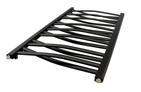 Grzejnik łazienkowy Łezka 3DX 1205/540 Regnis czarny mat