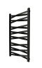 Grzejnik łazienkowy Łezka 3DX 910/540 Regnis czarny mat