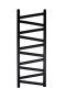 Grzejnik dekoracyjny MiX Kalipso1800/540mm czarny strukturalny Regnis